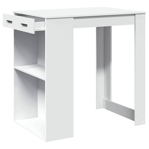 Weißer Bartisch 102x70x103,5 cm