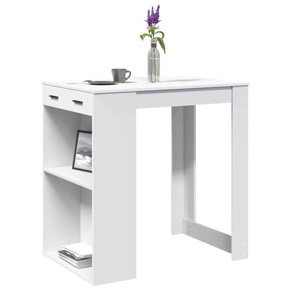 Weißer Bartisch 102x70x103,5 cm