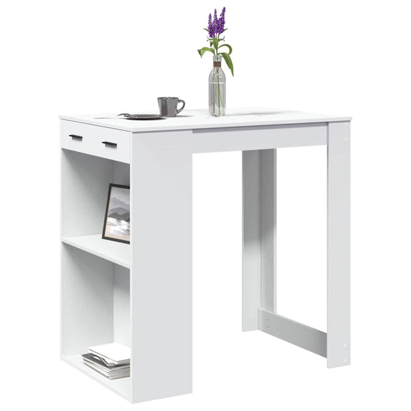 Weißer Bartisch 102x70x103,5 cm