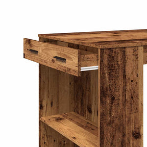 Bartisch Altholz-Optik mit Stauraum