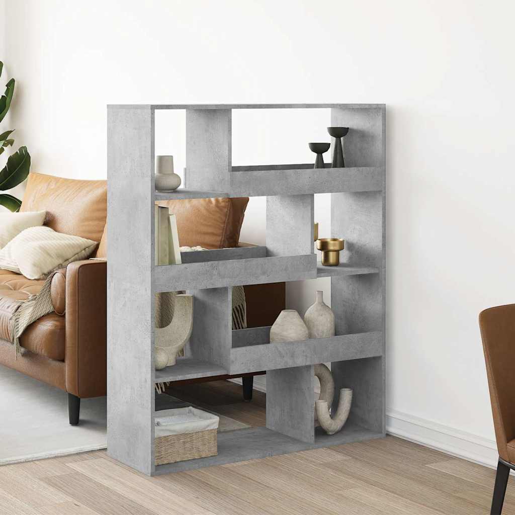 Betongraues Bücherregal, 100 cm