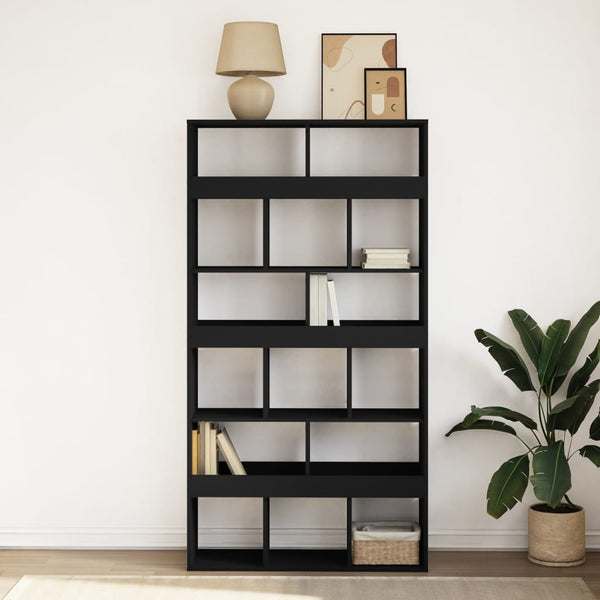 Schwarzes Bücherregal 100 cm