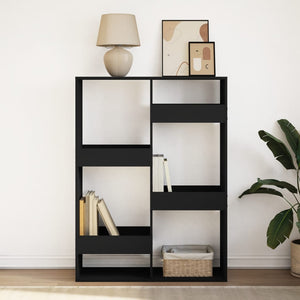 Schwarzes Bücherregal 100x33x135 cm