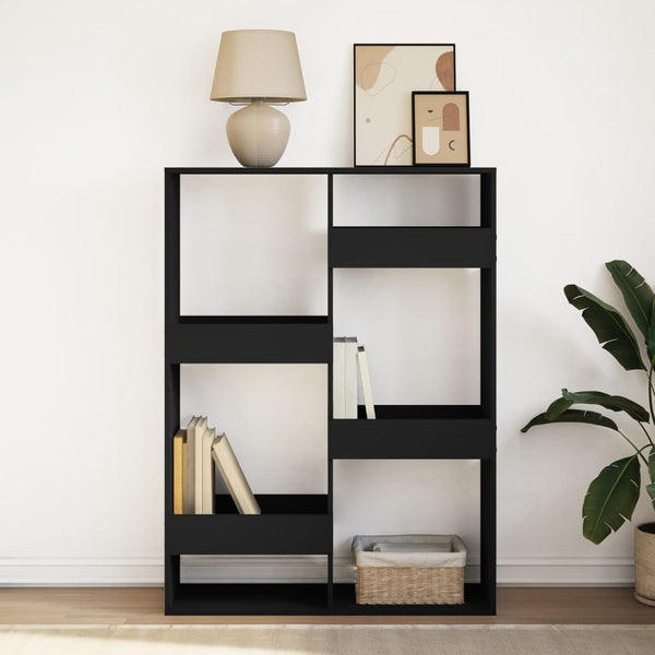 Schwarzes Bücherregal 100x33x135 cm