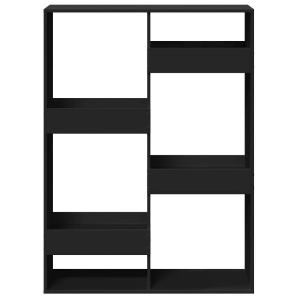 Schwarzes Bücherregal 100x33x135 cm