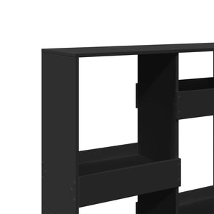 Schwarzes Bücherregal 100x33x135 cm
