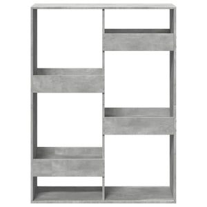 Betongraues Bücherregal 100x33x135 cm