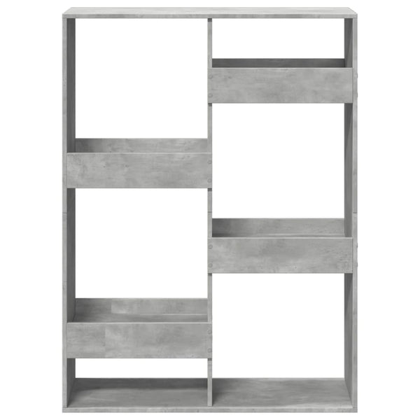 Betongraues Bücherregal 100x33x135 cm