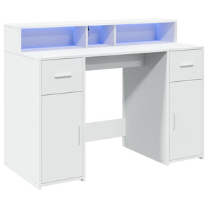 LED Schreibtisch Weiß 120cm