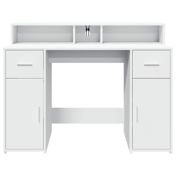 LED Schreibtisch Weiß 120cm