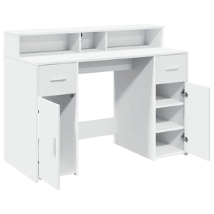 LED Schreibtisch Weiß 120cm