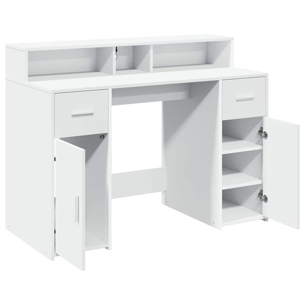 LED Schreibtisch Weiß 120cm
