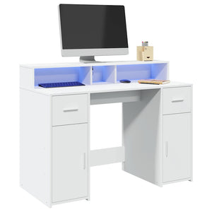 LED Schreibtisch Weiß 120cm