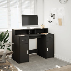 LED Schreibtisch Schwarz 120 cm