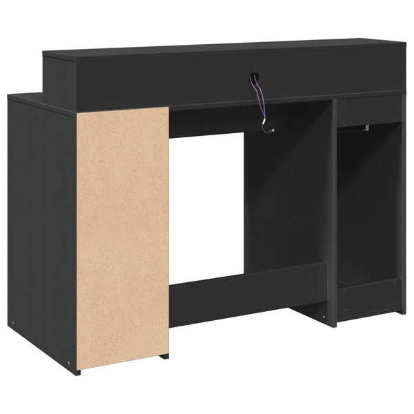 LED Schreibtisch Schwarz 120 cm