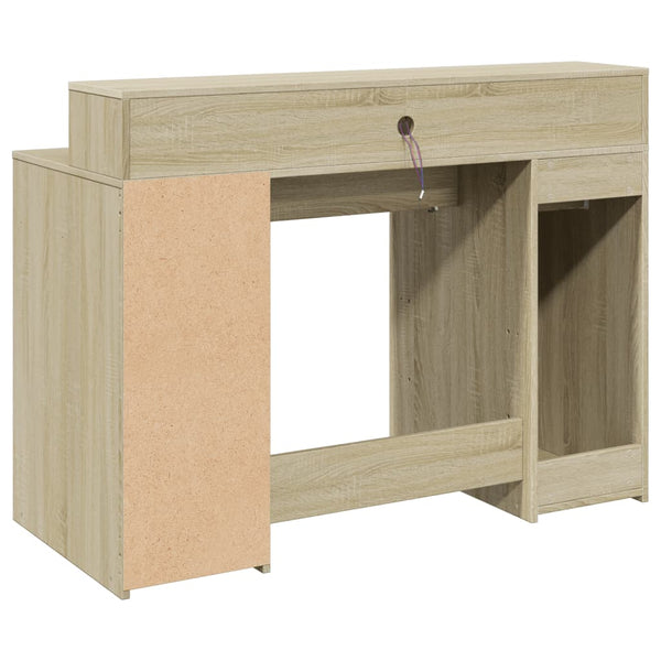 LED Schreibtisch Sonoma Eiche 120 cm