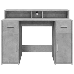 LED Schreibtisch Betongrau 120cm
