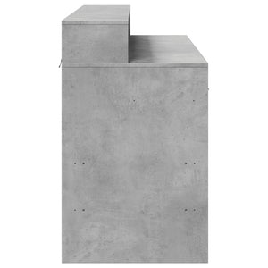 LED Schreibtisch Betongrau 120cm