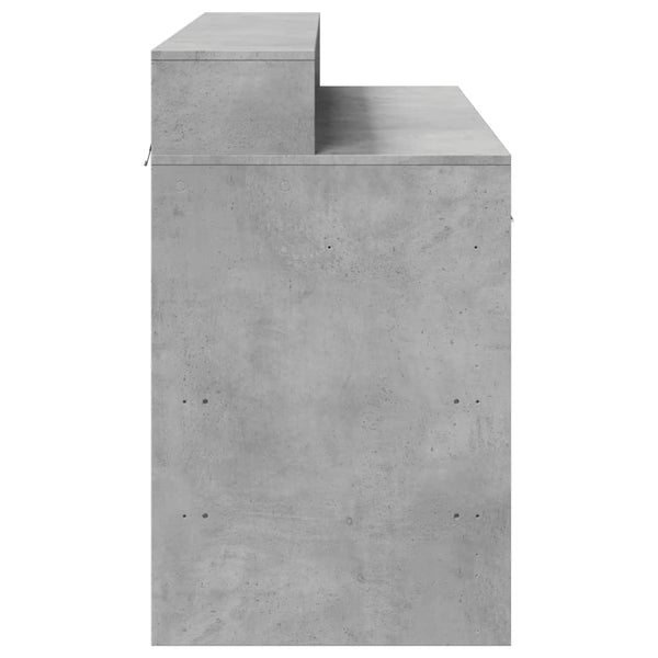 LED Schreibtisch Betongrau 120cm