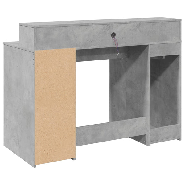 LED Schreibtisch Betongrau 120cm