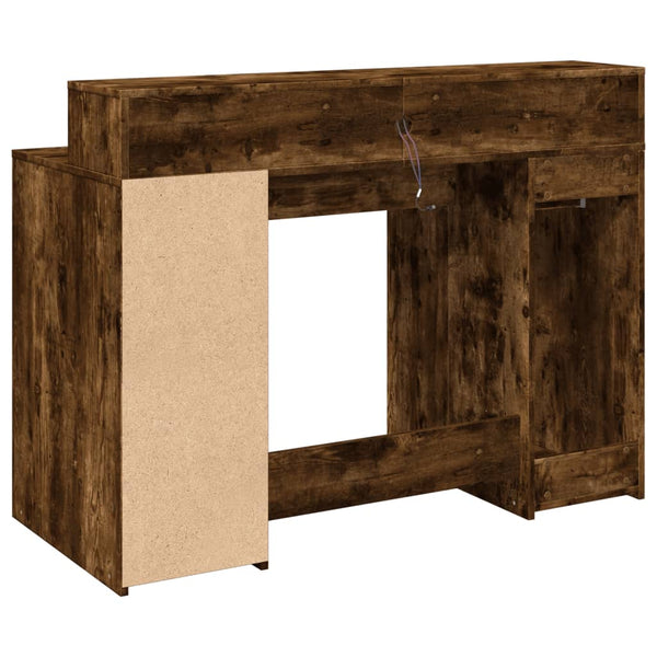 LED Schreibtisch Räuchereiche 120 cm