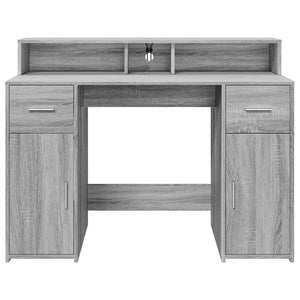 LED Schreibtisch Grau Sonoma 120cm