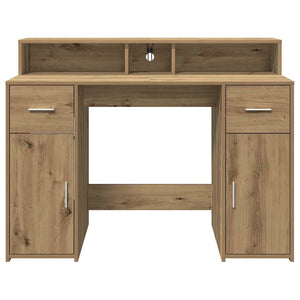 LED Schreibtisch Artisan Eiche 120 cm