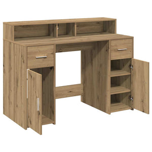 LED Schreibtisch Artisan Eiche 120 cm