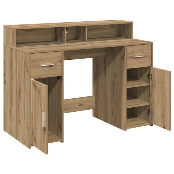 LED Schreibtisch Artisan Eiche 120 cm