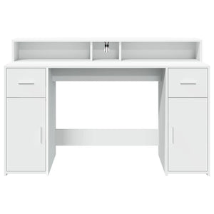 LED Schreibtisch Weiß 140 cm
