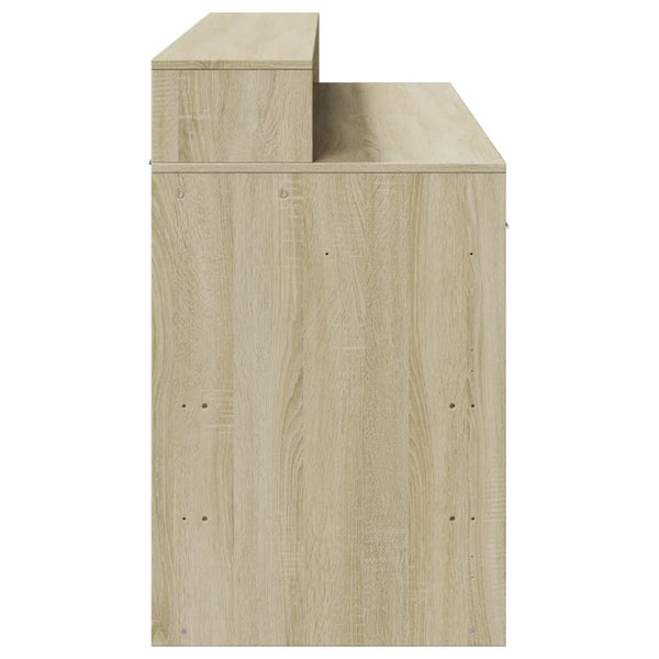 LED Schreibtisch Sonoma Eiche 140 cm