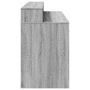 LED-Schreibtisch Grau Sonoma 140 cm