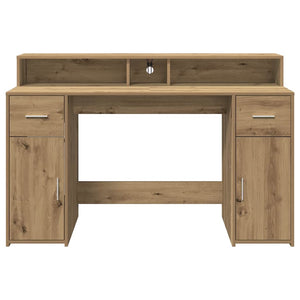LED Schreibtisch Artisan Eiche 140 cm