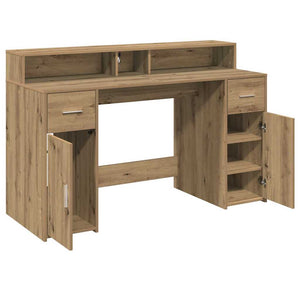 LED Schreibtisch Artisan Eiche 140 cm