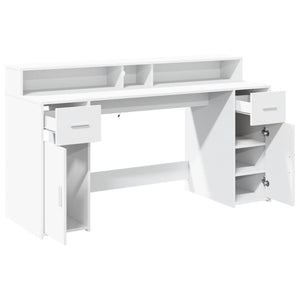 LED Schreibtisch Weiß 160 cm