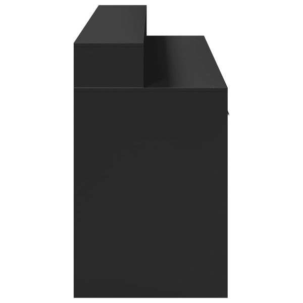 LED Schreibtisch Schwarz 160 cm