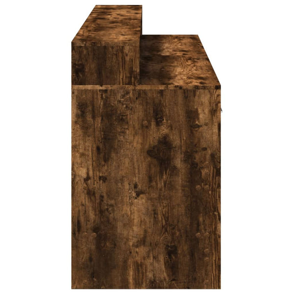 LED Schreibtisch Räuchereiche 160 cm
