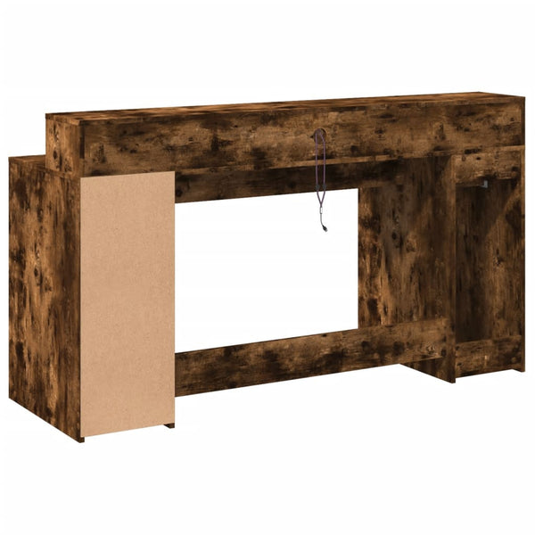 LED Schreibtisch Räuchereiche 160 cm