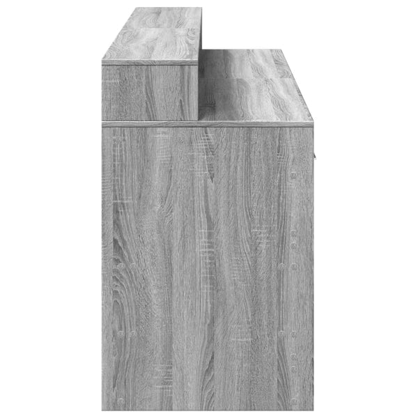 LED Schreibtisch Grau Sonoma 160 cm