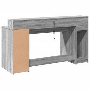 LED Schreibtisch Grau Sonoma 160 cm