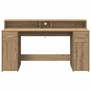 LED-Schreibtisch Artisan Eiche 160 cm