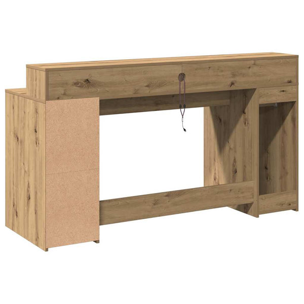 LED-Schreibtisch Artisan Eiche 160 cm