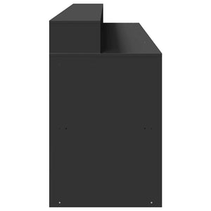 LED Schreibtisch Schwarz 200 cm