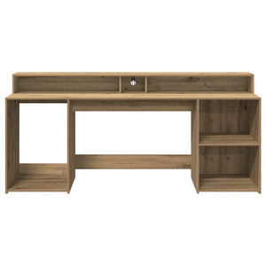 LED-Schreibtisch Artisan Eiche 200 cm