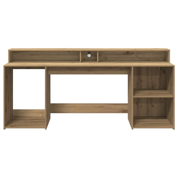 LED-Schreibtisch Artisan Eiche 200 cm