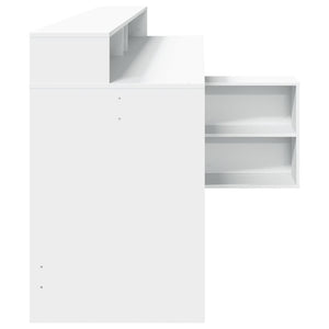 LED Schreibtisch Weiß 200 cm