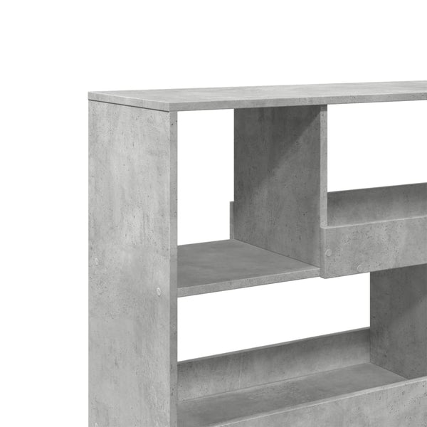 Betongrau Raumteiler Bücherregal 100cm