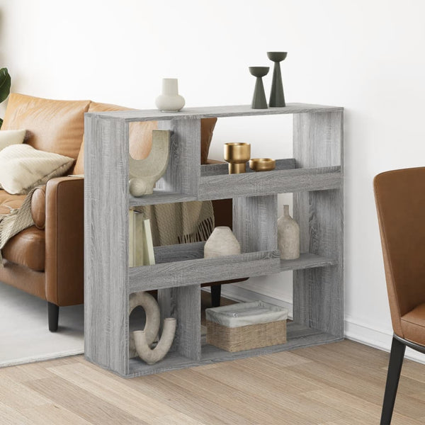 Raumteiler Regal Grau Sonoma 100x94,5 cm