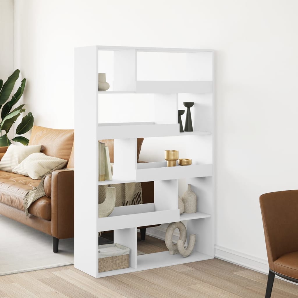 Weißer Raumteiler Bücherregal 100x156,5 cm