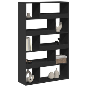 Schwarzer Raumteiler Bücherregal, 100 cm